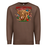 Chestnut mooey christmas Premium Sweatshirt - CowGirlArtShop