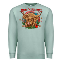 Seafoam mooey christmas Premium Sweatshirt - CowGirlArtShop