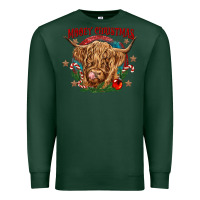 Sports Green mooey christmas Premium Sweatshirt - CowGirlArtShop