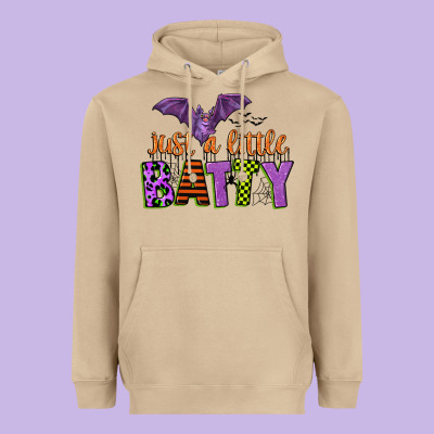 Just A Little Batty Heavyweight Hoodie Designed By Cowgirlartshop