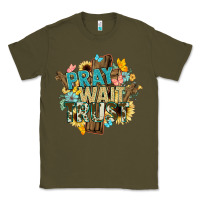 Army Green pray wait trust crosses christian Classic Tee - NancyCooperArtShop
