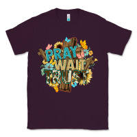 Plum pray wait trust crosses christian Classic Tee - NancyCooperArtShop