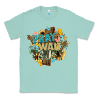 Seafoam pray wait trust crosses christian Classic Tee - NancyCooperArtShop