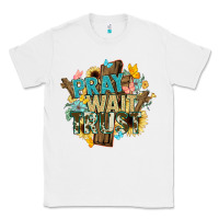 White pray wait trust crosses christian Classic Tee - NancyCooperArtShop