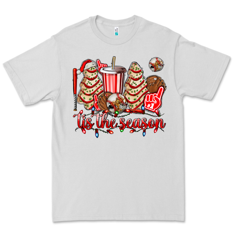 Tis The Season Christmas Tree  Cake Baseball Premium Tee by AdoDesignShop | Teevron