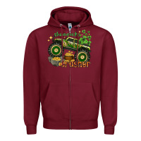 Burgundy shamrock crusher Zipper Hoodie - NancyCooperArtShop