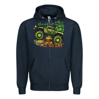 Navy shamrock crusher Zipper Hoodie - NancyCooperArtShop