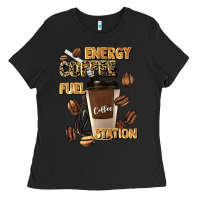 Black energy coffee fuel station Ladies Tee - Artiststas