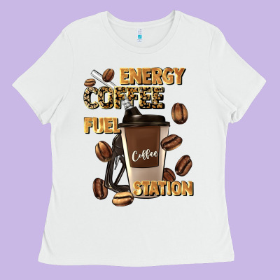Energy Coffee Fuel Station Ladies Tee Designed By Artiststas