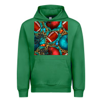Emerald american football helmet with leopard and gemstone Urban Hoodie - BundleAndBundleShop