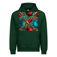 Forest Green american football helmet with leopard and gemstone Urban Hoodie - BundleAndBundleShop