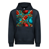 Navy american football helmet with leopard and gemstone Urban Hoodie - BundleAndBundleShop