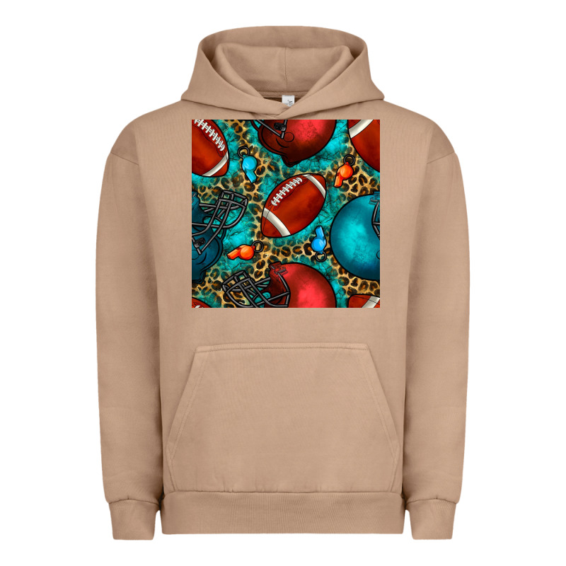 American Football Helmet With Leopard And Gemstone Urban Hoodie by BundleAndBundleShop | Teevron