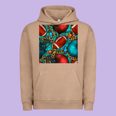 American Football Helmet With Leopard And Gemstone Urban Hoodie Designed By Bundleandbundleshop