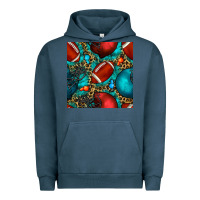 Pigment Midnight Navy american football helmet with leopard and gemstone Urban Hoodie - BundleAndBundleShop