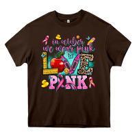Chocolate Brown in october we wear pink love pink Heavy Core Tee - AdoDesignShop