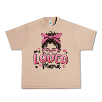 Burro one loved mama messy bun Urban Heavy Tee - MaliasSmallBusiness