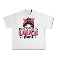 Lunar Rock one loved mama messy bun Urban Heavy Tee - MaliasSmallBusiness
