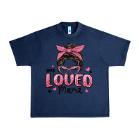 Navy one loved mama messy bun Urban Heavy Tee - MaliasSmallBusiness