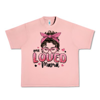 Salmon one loved mama messy bun Urban Heavy Tee - MaliasSmallBusiness