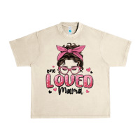 Sandshell one loved mama messy bun Urban Heavy Tee - MaliasSmallBusiness