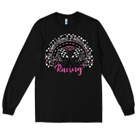 Black racing checkered rainbow Long Sleeve Tee - JahusDesignShop