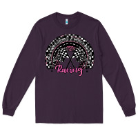 Plum racing checkered rainbow Long Sleeve Tee - JahusDesignShop
