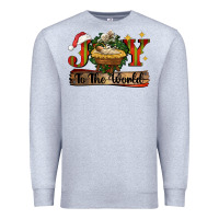 Heather Grey joy to the world Premium Sweatshirt - CowGirlArtShop