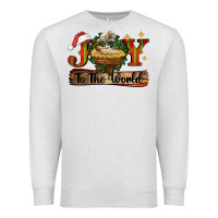 Oatmeal Heather joy to the world Premium Sweatshirt - CowGirlArtShop