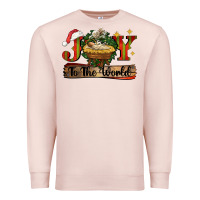 Pale Pink joy to the world Premium Sweatshirt - CowGirlArtShop