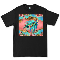 Black floral turtle Premium Tee - Jasminsmagicworld