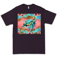 Plum floral turtle Premium Tee - Jasminsmagicworld