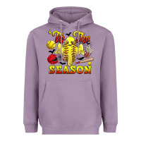 Lavender tis the season softball halloween Heavyweight Hoodie - CowGirlArtShop