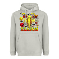Tis The Season Softball Halloween Heavyweight Hoodie | Teevron