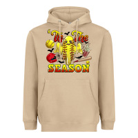 Mushroom tis the season softball halloween Heavyweight Hoodie - CowGirlArtShop