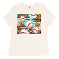 Bone baseball leopard sunflower Ladies Tee - JahusDesignShop