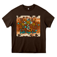 Chocolate Brown faith hope love cross Heavy Core Tee - JahusDesignShop