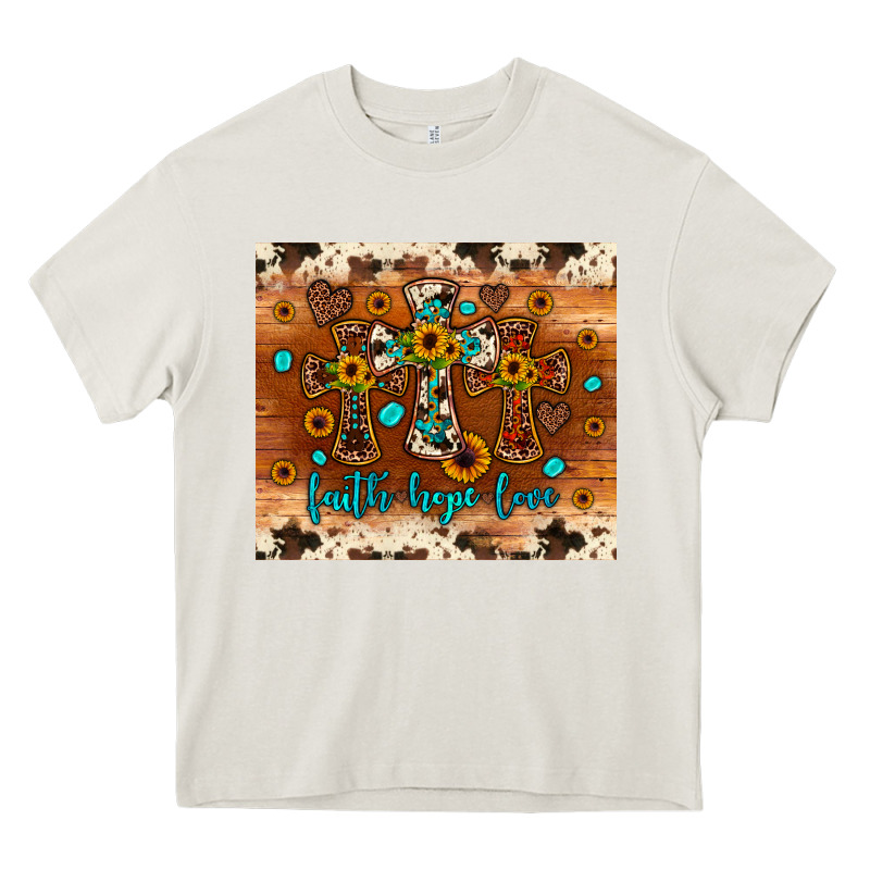 Faith Hope Love Cross Heavy Core Tee by JahusDesignShop | Teevron