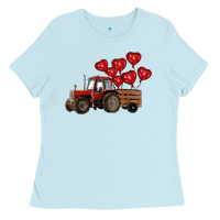 Baby Blue farm tractor Ladies Tee - RanaPortraitStore