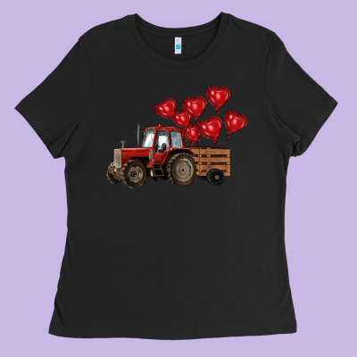 Farm Tractor Ladies Tee Designed By Ranaportraitstore