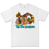 White tis the seasin with christmas cake abd jesus Premium Tee - AdoDesignShop