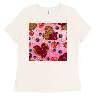 Bone valentines day waffles seamless pattern Ladies Tee - BundleAndBundleShop