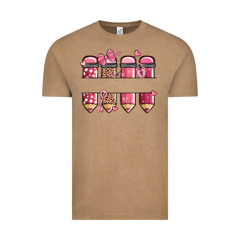 Custom Name Valentine's Day School Pencils Vintage Tee by MaliasSmallBusiness | Teevron