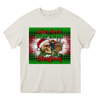 Cream when you’re dead inside but it's christmas tumbler Heavy Core Tee - BundleAndBundleShop