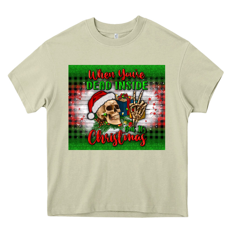 When You’re Dead Inside But It's Christmas Tumbler Heavy Core Tee by BundleAndBundleShop | Teevron