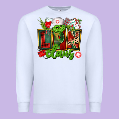 Lpn Licensed Practical Claus Premium Sweatshirt Designed By Cowgirlartshop