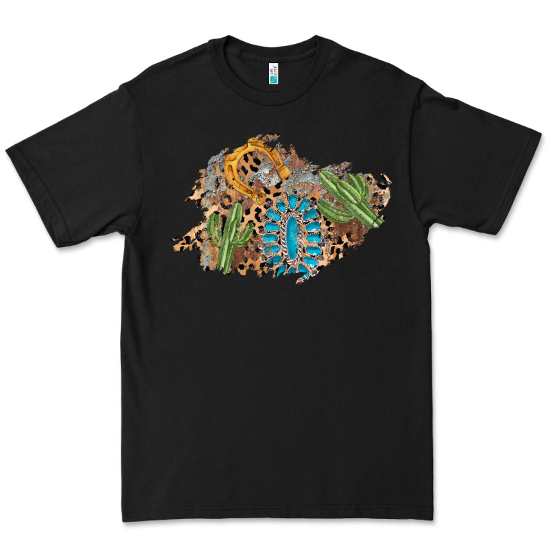 Horseshoe Leopard Gemstone Cactus Patch Premium Tee by AdoDesignShop | Teevron