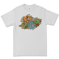 Dove Grey horseshoe leopard gemstone cactus patch Premium Tee - AdoDesignShop