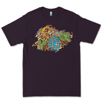 Plum horseshoe leopard gemstone cactus patch Premium Tee - AdoDesignShop