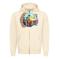 Sandshell summer time skeleton surfing Zipper Hoodie - NancyCooperArtShop